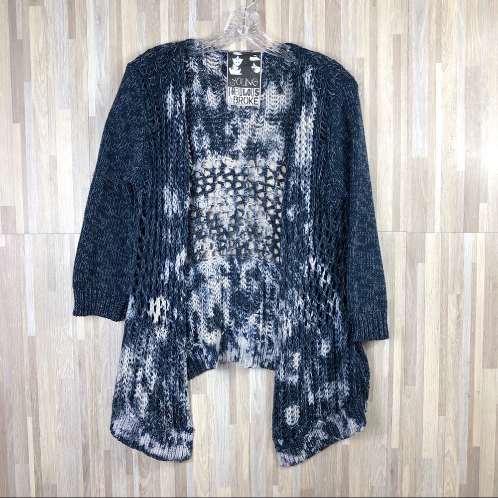 Young Fabulous & Broke | Navy White Knit Cardigan